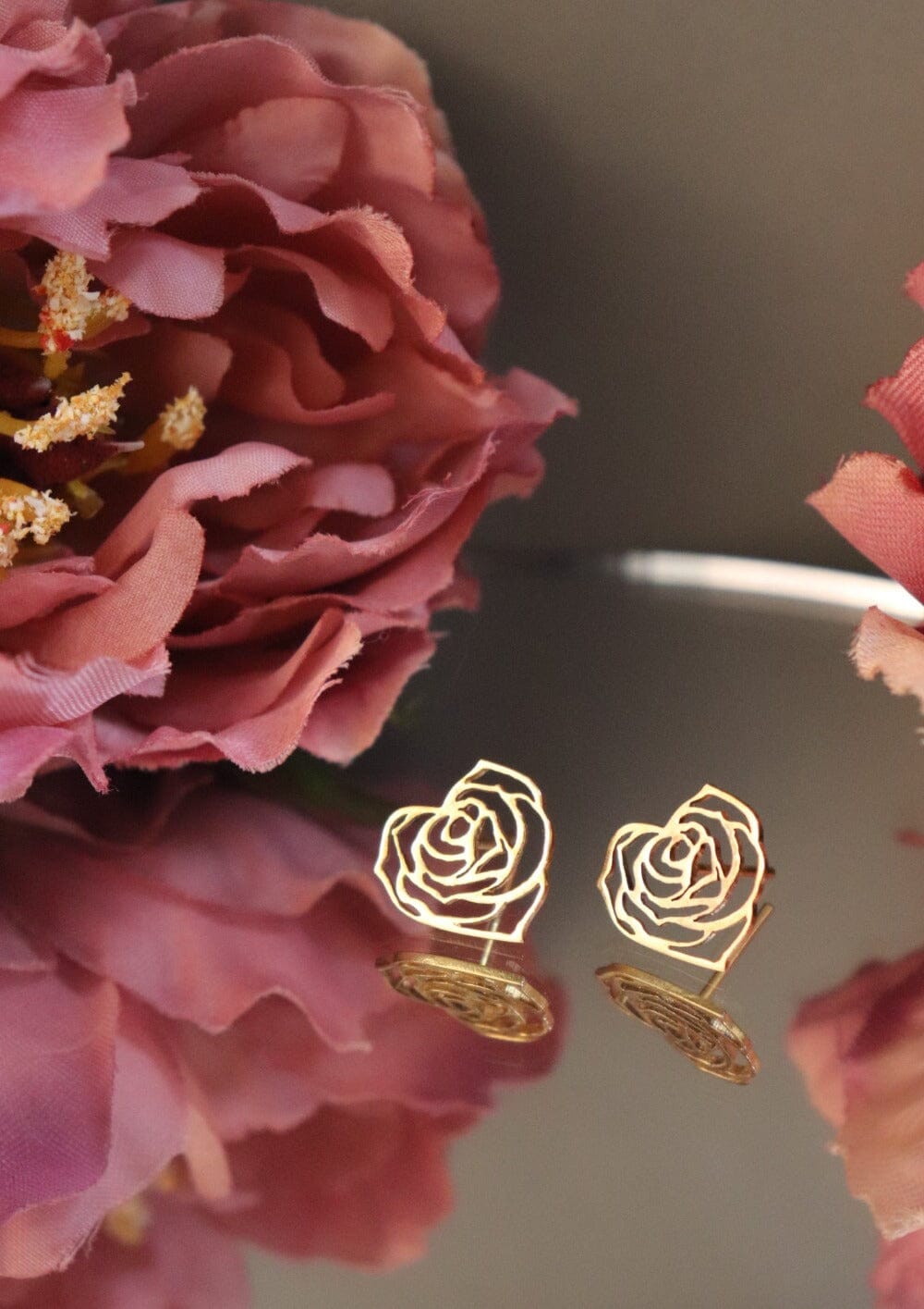 My Heart Rose Earrings