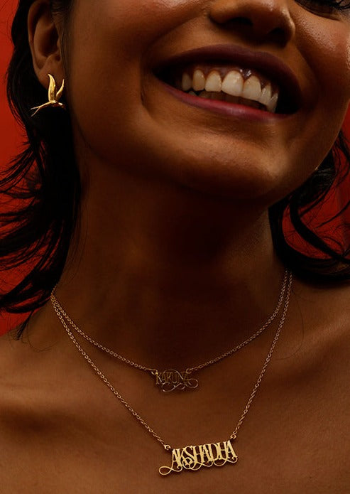 Custom Made Monogram Necklace by Eina Ahluwalia