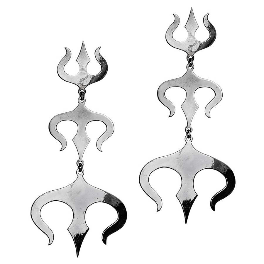 MQ 3 Layer Trishul Earrings