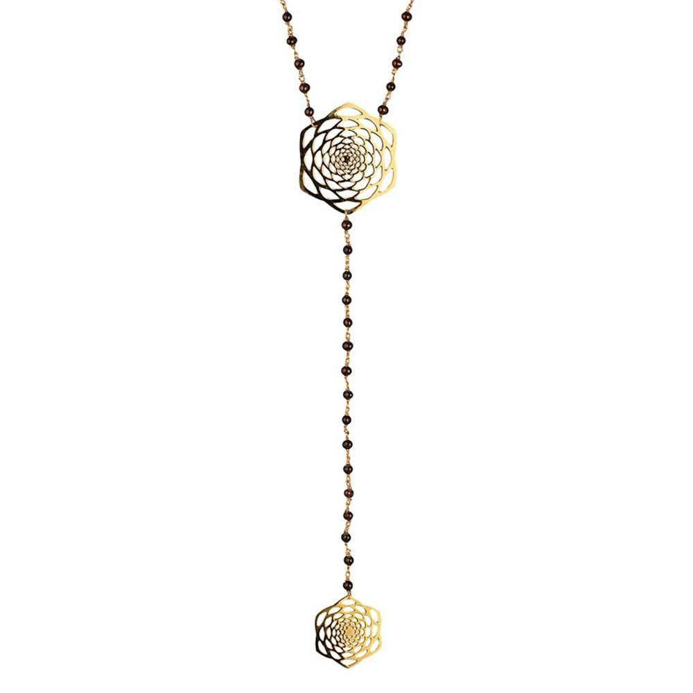 Lotus Fractal Lariat Necklace