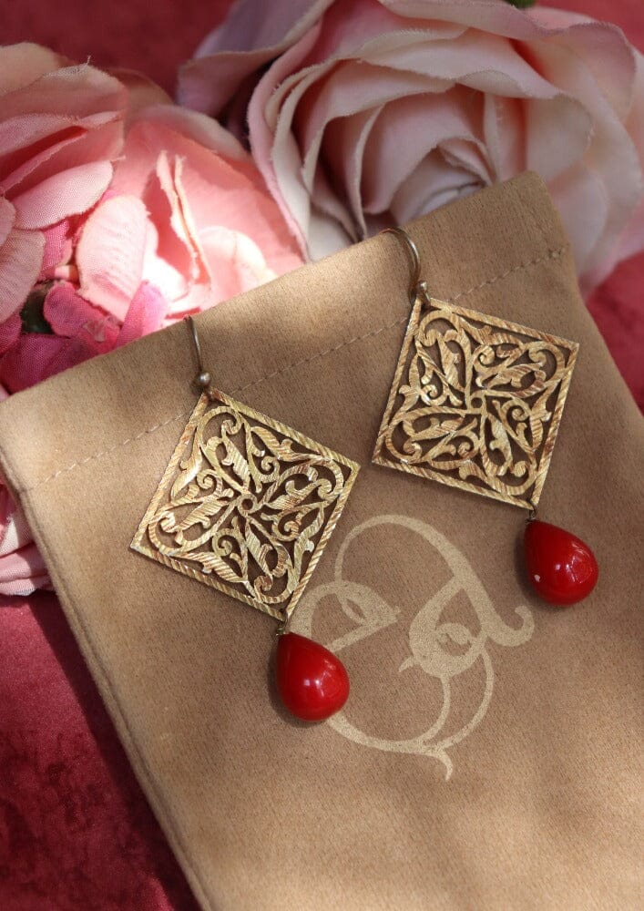 Byzantine Square Earrings - Small