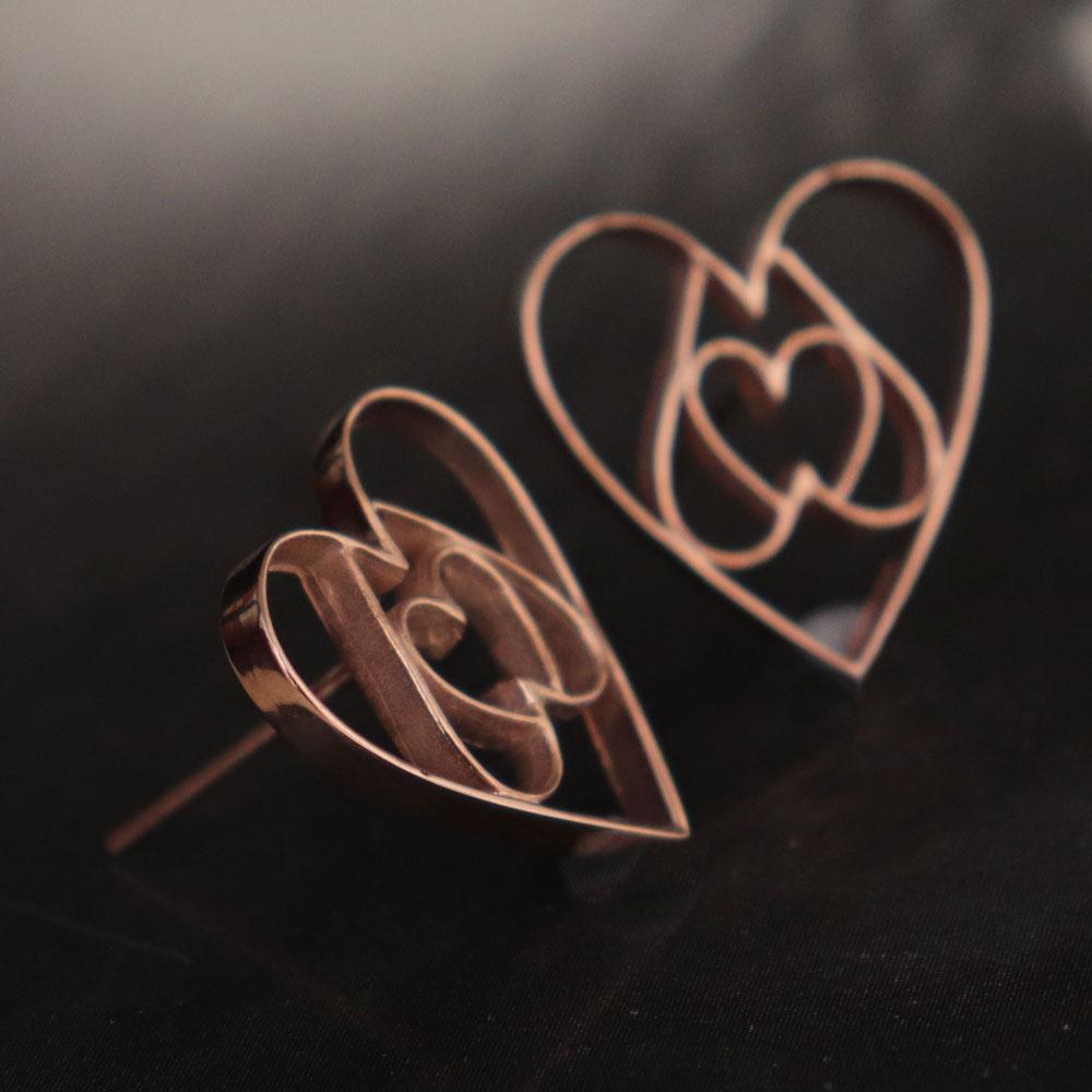 Equilateral Heart Earrings