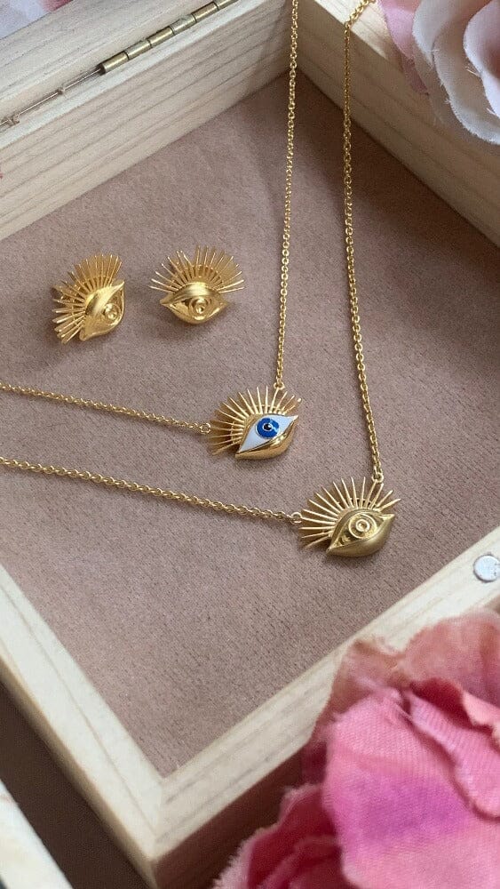 14K Gold Evil Eye Charm | Gold Necklace & Bracelet Charm