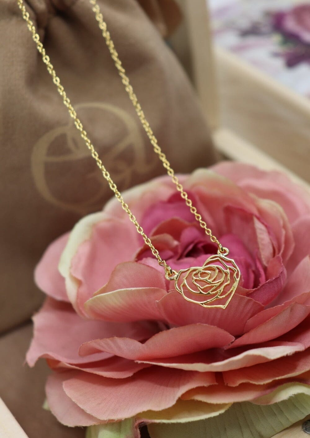 My Heart Rose Necklace