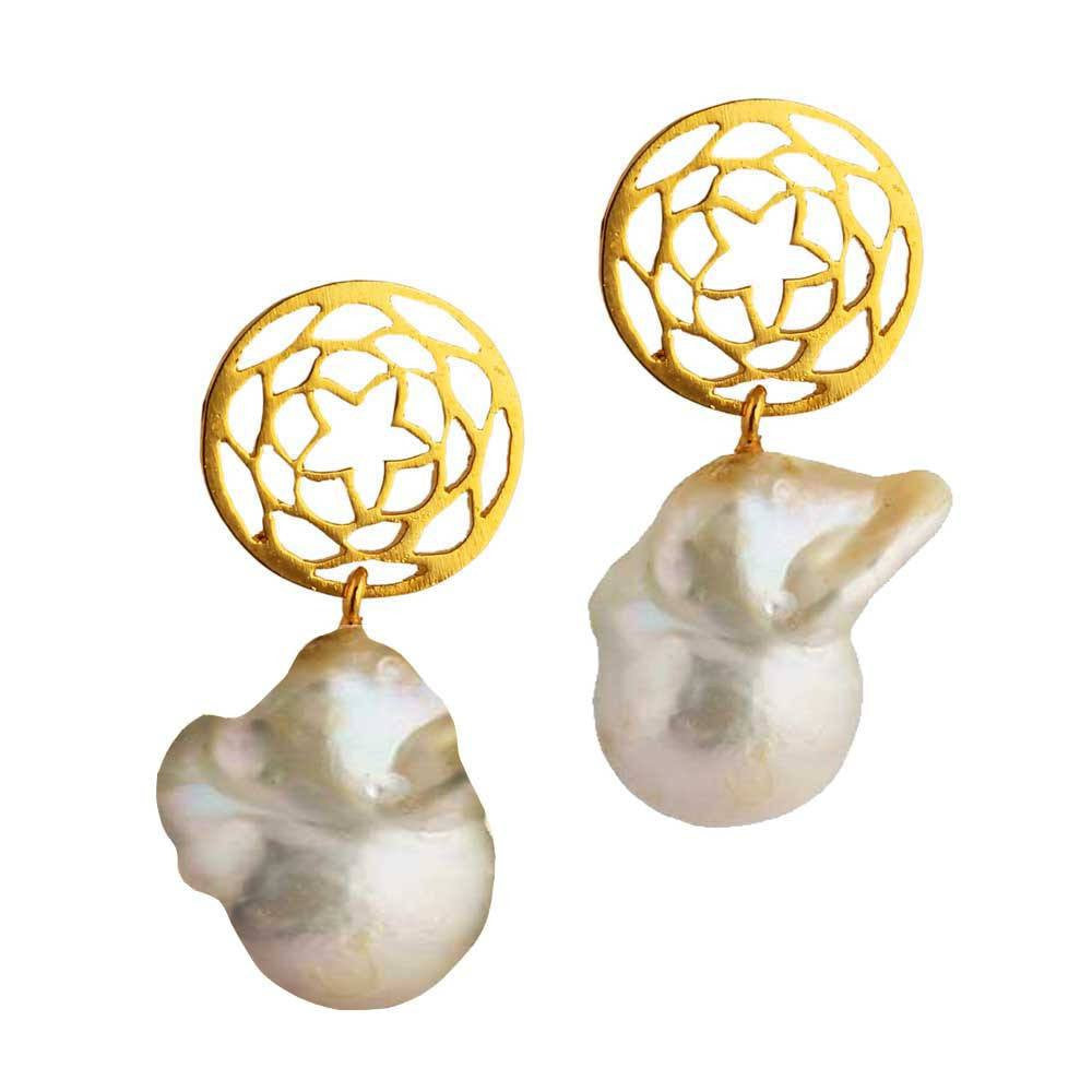 Path of Venus earrings with Baroque Pearl