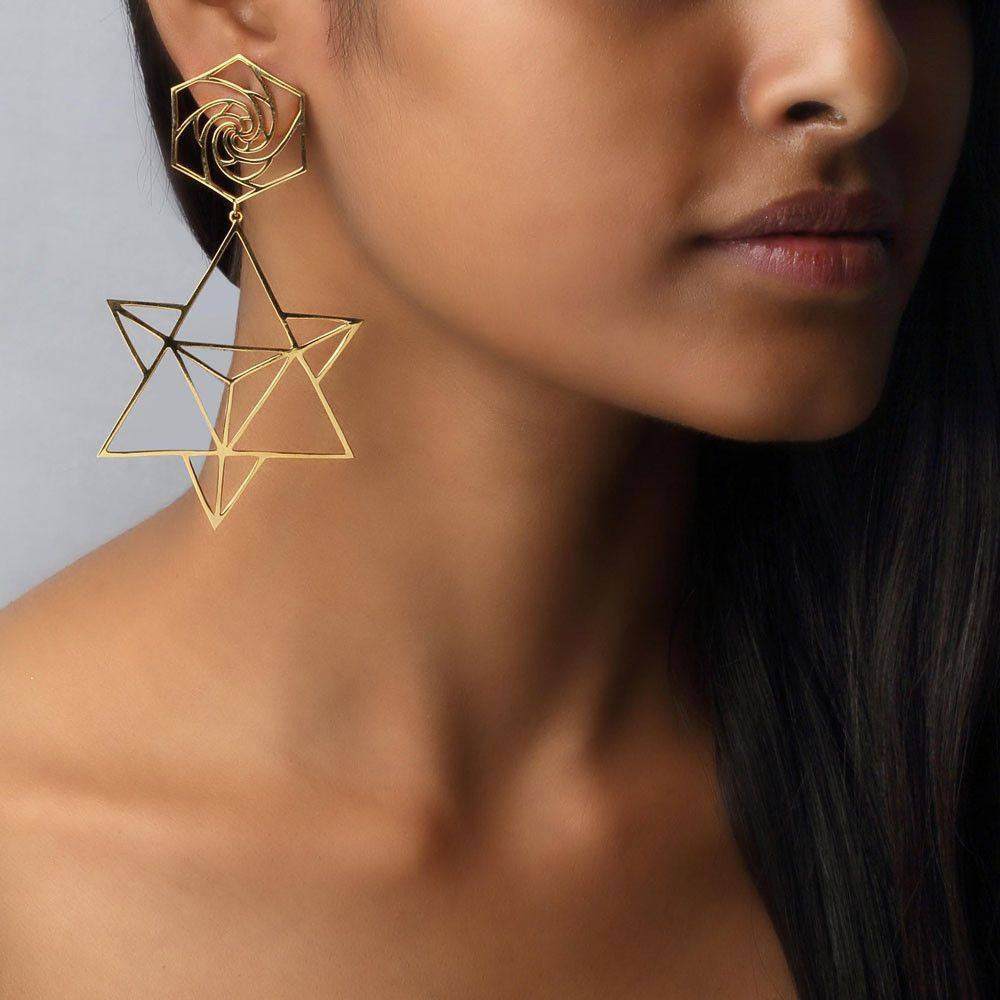 Sacred Geometry Double Earrings I