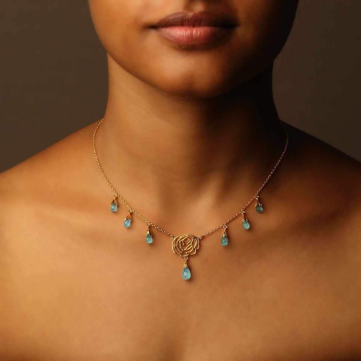 I Rose Necklace - Apatite