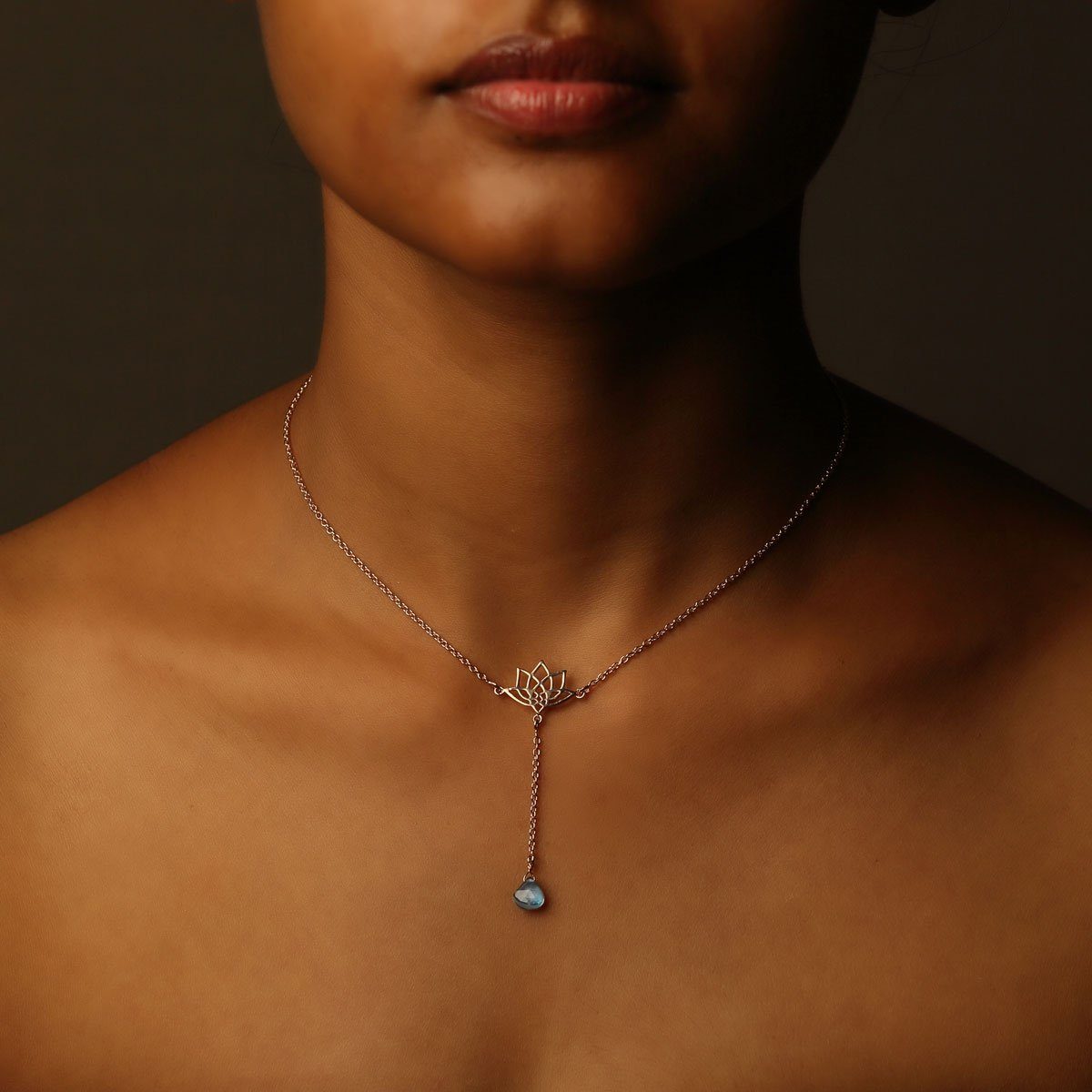 Enlight Lariat Necklace - London Blue Topaz