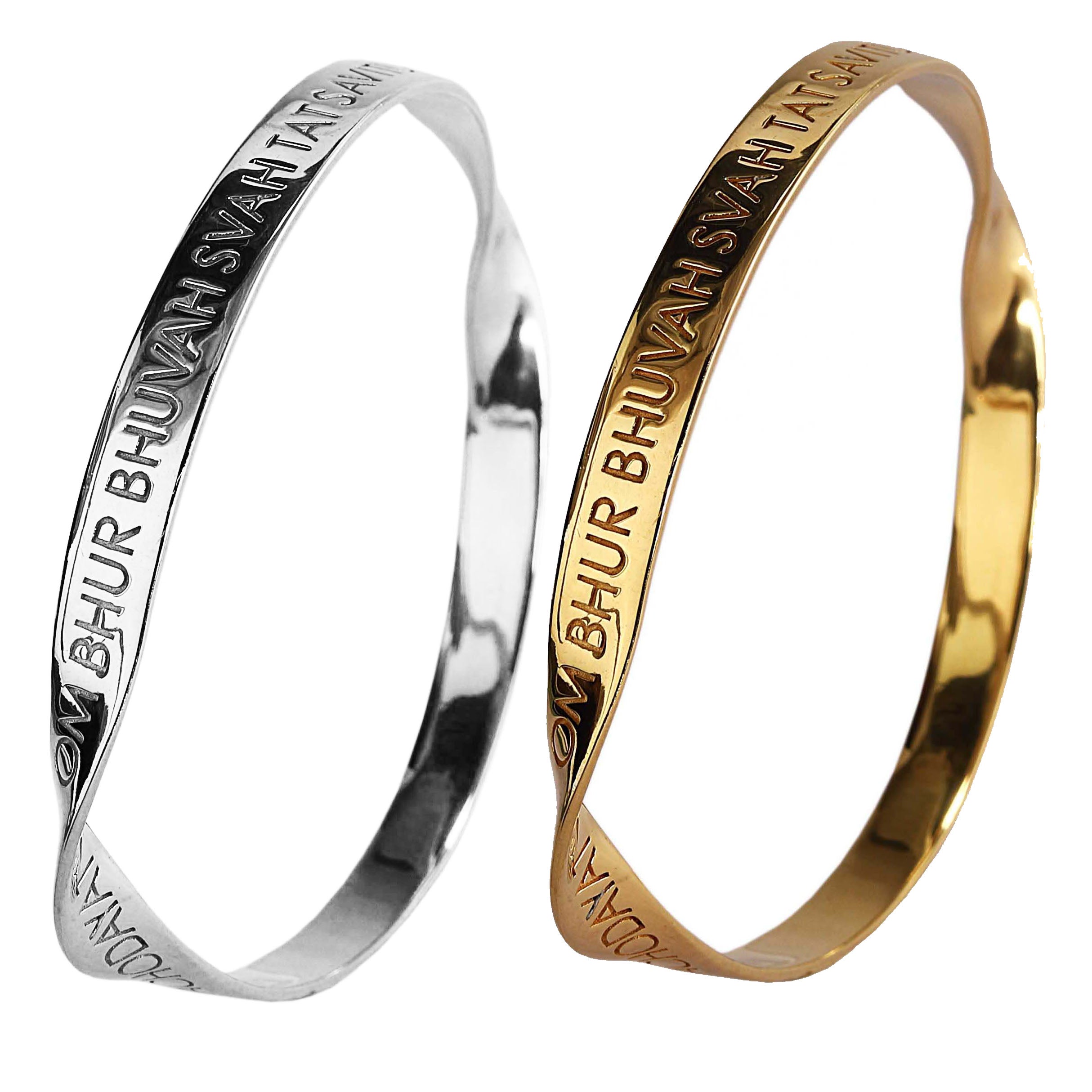 Engraved bangle with Gayatri Mantra or your custom phrase